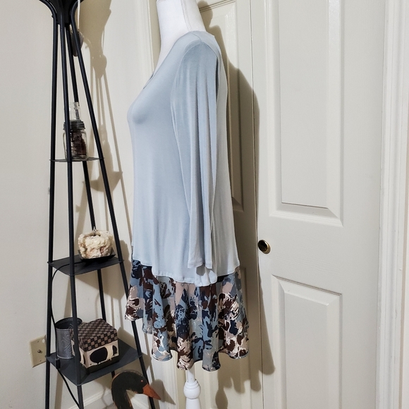 LOGO Lori Goldstein Crepe Tunic Sz M EUC - Picture 3 of 5